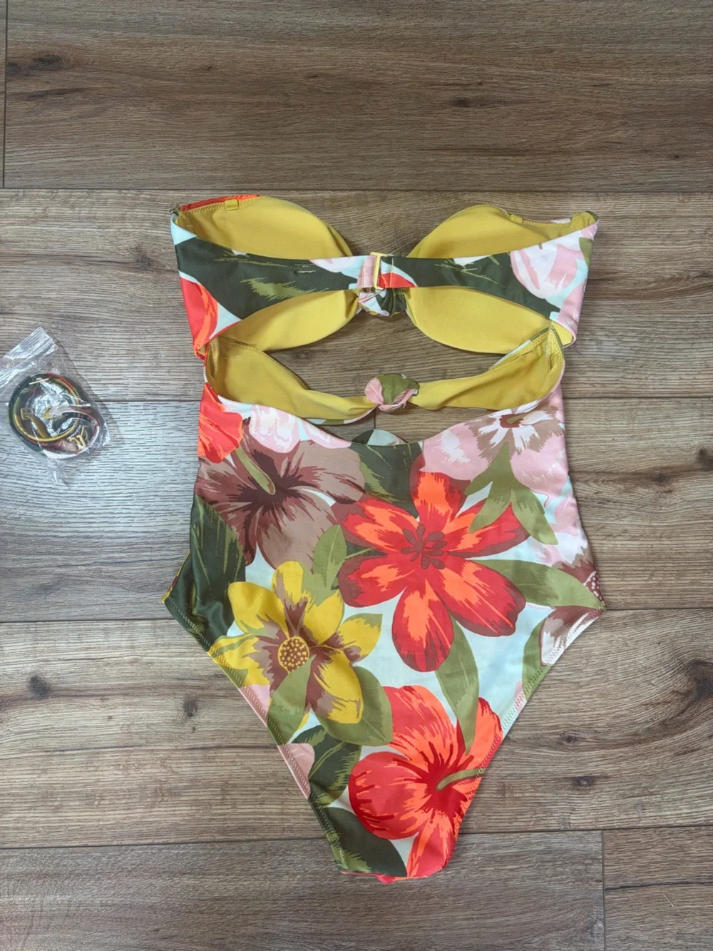 Aerie vibrant Triple Knot one-piece tropical coastal swimsuit